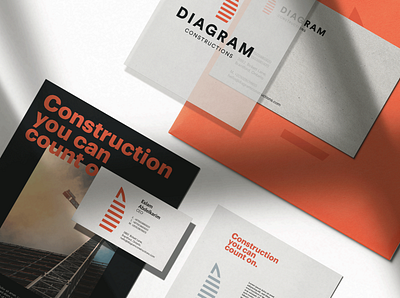 Diagram Constructions branding construction corporate identity logo logotype tower uae