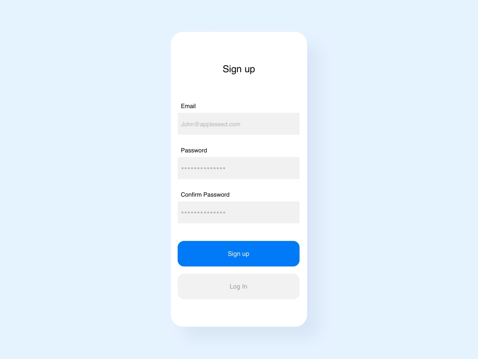 Sign up form for mobile app by Barbara Premo on Dribbble