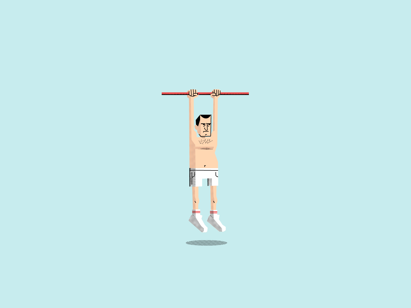 still got it. calisthenics dither excercise fitness gif low poly motion graphics