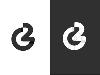 G2 Monogram app icon black branding grid icon design lettermark logo logo design logomark logotype monogram shape