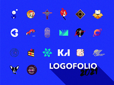 Logofolio 2021 2021 behance blue brand branding collection graphic design logo logofolio logomark logotype vector