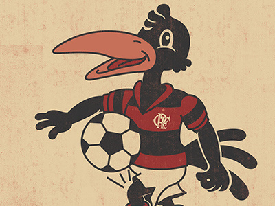 Vintage Flamengo mascot flamengo illustration mascot soccer vintage