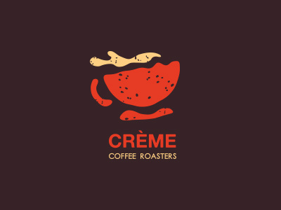 Crème Coffee Roasters coffee creme illustration logo roasters