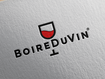 Boire Du Vin black cellar logo red wine