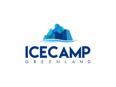 Icecamp blue greenland icecamp illustration logo