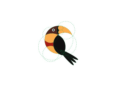 Aracari aracari bird brand geometric illustration logo