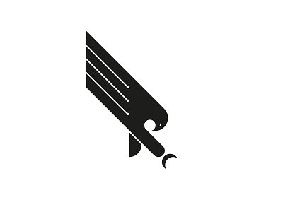 Hawk R black brand eagle letter logo r