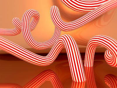 Tubes 3d blender illustration lowpoly poly polygon red render tube white