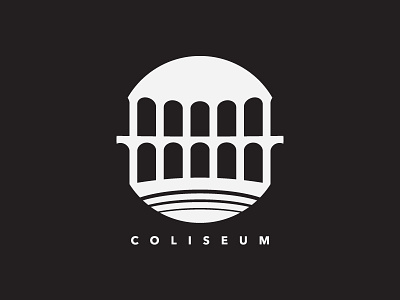 ~Coliseum~ black coliseum illustrator logo minimal vector white