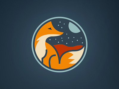 # Desert Fox # blue brand cartoon desert fox illustration logo logotype mark orange shape