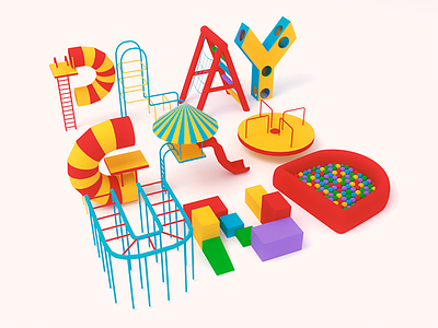 # Playground • Wix Playoff # 3d 3d illustration 3d model lowpoly model modeling playground playoff render wix