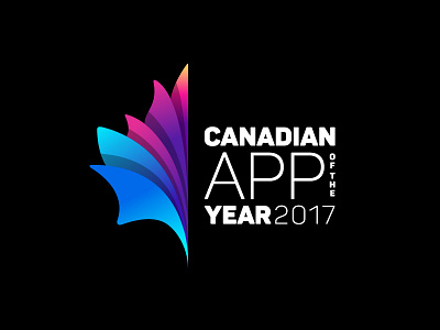 #Canadian app of the year 2017# 2017 app badge blue brand canada canadian leaf logo maple purple year