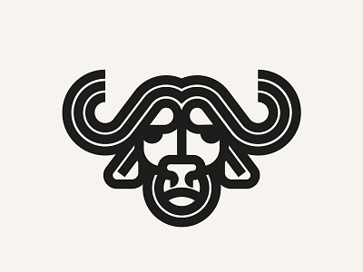 #buffalo# africa black brand buffalo geometric illustration logo logotype mark shape