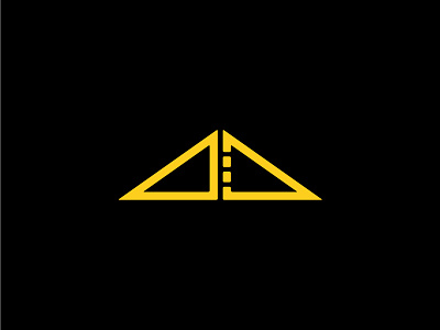 #road# black brand geometric logo logotype mark road shape triangle yellow