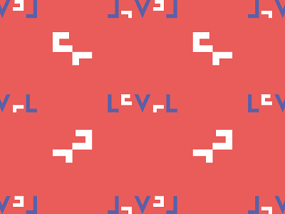 level blue brand game geometric level logo logotype mark red shape white