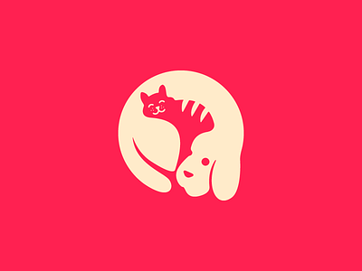 Cat & Dog #2 animal black brand cat dog icon logo logotype negative pet puppy space