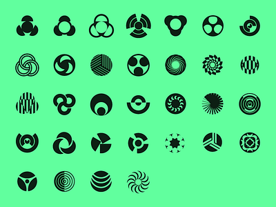Minimalist Logos black circle geometric logo logotype minimal minimalist monochromatic monogram shape simple spiral