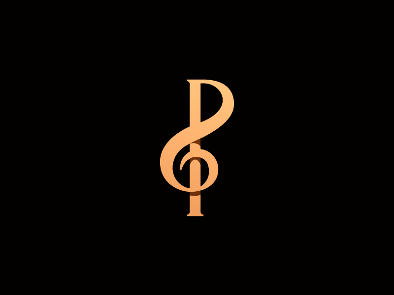 p letter treble clef by nelson fraga dribbble dribbble music clef