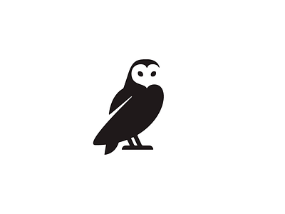 Barn Owl animal barn bird black brand logo logotype monogram negative owl shape space