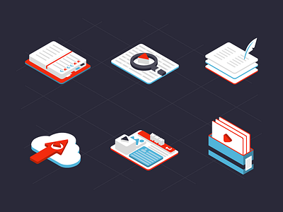 Isometric Icons app concept flat design icon isometric isometric design isometric icons landing design mobile app multimedia product design ui ux design video app