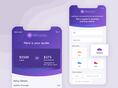 App design for a booking a car insurance online app app design car car insurance finance insurance insurance app insurance company insurance quote insurance ux taxi ux design uxui