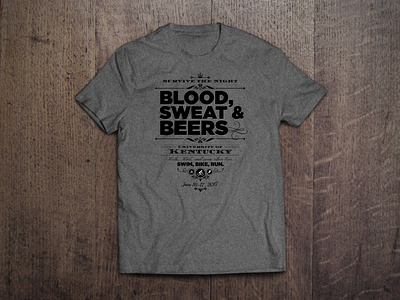 Blood Sweat & Beers - 2017 apparel branding logo