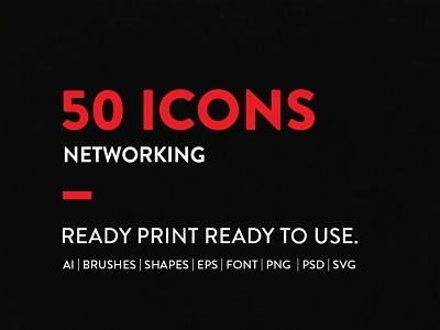 Highly Detailed 50 Networking Icons