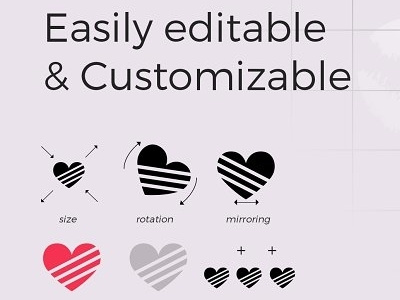 Solid Heart Icons best icons design graphic designers heart iconography illustration vector