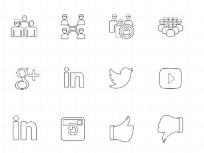 Line Social Media- READY TO USE creativedesigners downloadicons facebook illustrationbesticons instagram png readytouse socialmedia svg vectoricons
