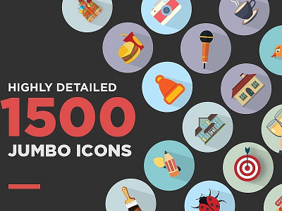 Jumbo Flat Icons fashion flat icons graphic design illustration mobile app icons png psd svg vector web icons