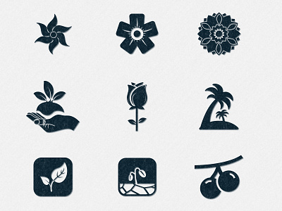 50 Highly Detailed Nature Vector Icons flower glyph icons illustration nature plant tree vector