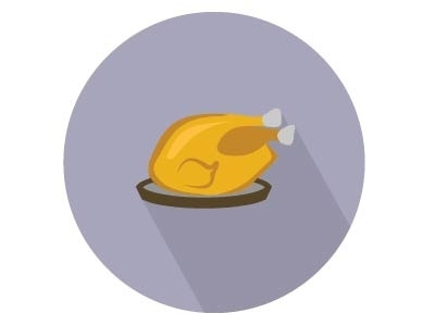 Chicken Icon chicken flat food food icon graphics pixels realistic