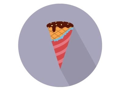 Ice cream vector flat icon for food apps and web designs colors digital artwork food icon ice cream positive design vector