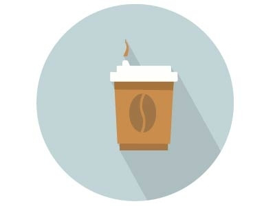 Coffee cup flat vector icon