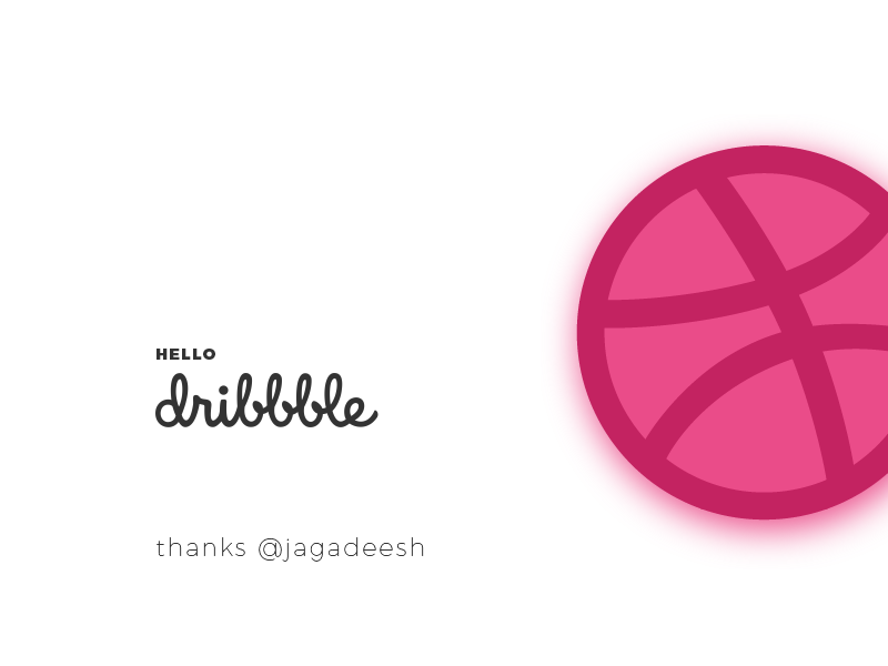 Hello Dribbble by Abhimanyu Kumar on Dribbble