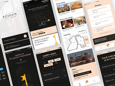 Hotel App Concept 5 star hotel app luxury resort stay travel ui design ui pack