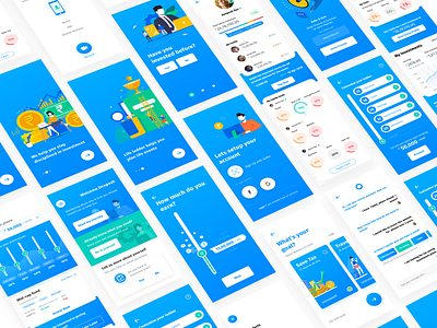 Financial App Concept blue branding finance app financial advisor financial dashboard illustration manage money