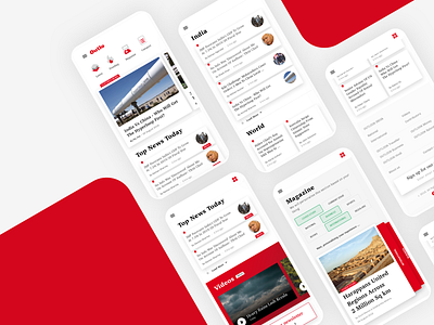 News App Concept clean concept flat homepage minimal news news feed newsapp newsletter newspaper sketch ui ui pack uiux ux vector