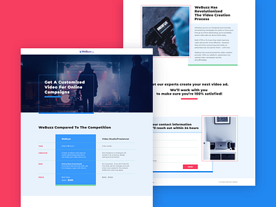 Landing Page for WeBuzz