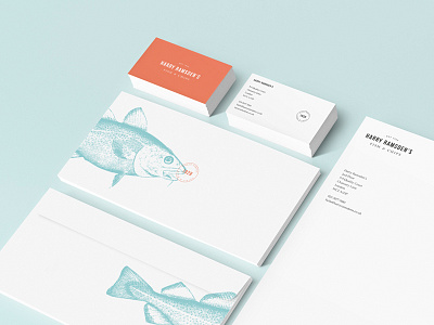 Harry Ramsden's Rebrand branding british fish fish chips logo print sea