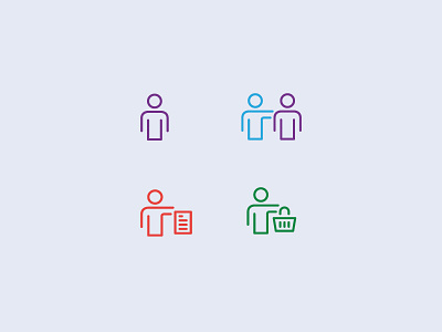 People Icons commissioner icons people procurement team provider supported person