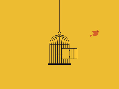Easter Illustration bird cage easter free yellow