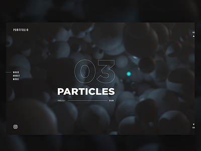 Particles / Homepage basketball c4d digital home homepage minimalist particles portfolio typography website