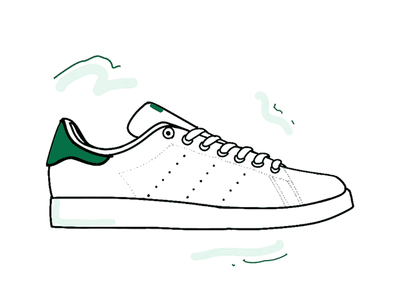 Stan Smith 3d adidas animation design fashion flat gif illustration loop motion shoes sneakers stan smith vector