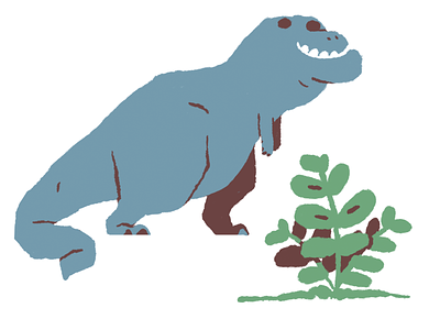 Happy T-Rex dinosaur illustration