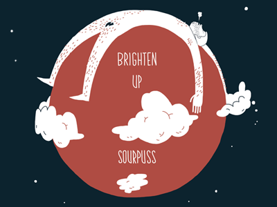 Brighten Up Sourpuss album art illustration music