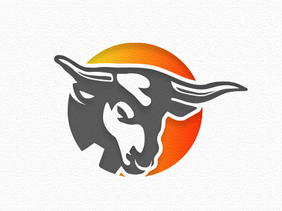 "Bull on Sun" Presentation app branding esportlogo icon logo mascot logos ui ux vector web