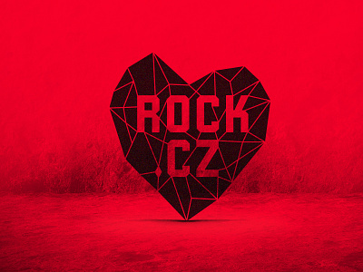 ROCK.CZ black emo grunge hard logotype man music rock sharp stone symbol white
