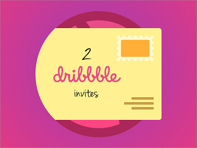 Dribbble Invite dribbble giveaways illustration invitation invite invites post postcard ui ux