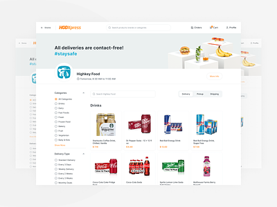 HODXpress Grocery & Delivery - Store Detail component cover design detail e-commerce filter grocery header info marketplace modal product card product detail profile store ui user experience ux